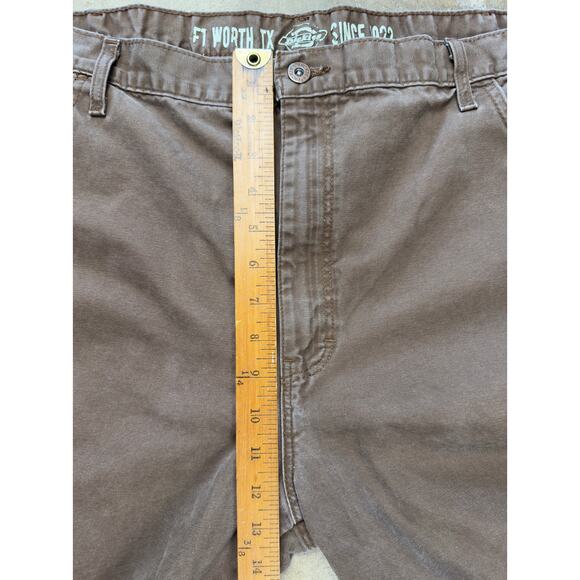Dickies Carpenter Pants Men’s 40x32 Brown Utility Workwear Relaxed Fit - Picture 12 of 14